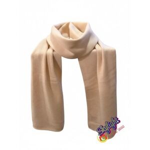 Slipintosoft Womans Beige 100% Cashmere Scarf One Size 11 X 57
